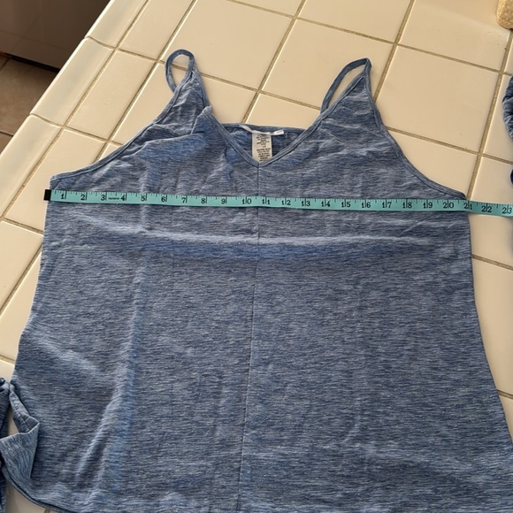 NWT Daniali 3 piece loungewear set BLUE hooded cardigan, tank and pants ! - Picture 10 of 15